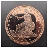 1 Oz. Copper Round, see photo for design