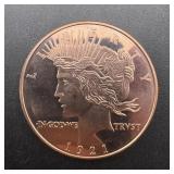 1 Oz. Copper Round, see photo for design