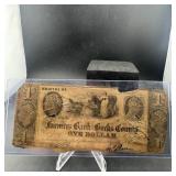 Farmers Bank Bucks County $1 obsolete note; Bristo