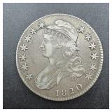 1820 Capped Bust Silver Half Dollar