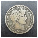 1914 Barber Silver Half Dollar