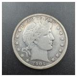 1904 Barber Silver Half Dollar