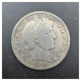 1892-S Barber Silver Half Dollar