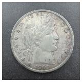 1909-S Barber Silver Half Dollar