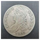 1808 Capped Bust Silver Half Dollar