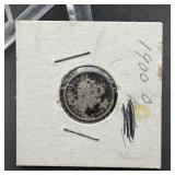 1900 Barber Silver Dime