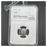 1963 Roosevelt Silver Dime NGC PF69