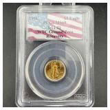 1998 $5 Gold Eagle PCGS MS69 9-11-01 WTC Ground Zy