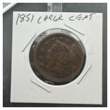 1851 Large Cent