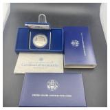 1987 U.S. Constitution Silver Dollar in Case