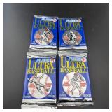 (4x Bid) 1991 Fleer Ultra Baseball Pack