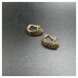 OT Sterling Silver Hoop Earrings - 1.4 Grams