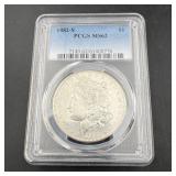 1882-s Morgan Silver Dollar Pcgs Ms62