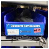 Galvanized Carriage Bolts Blue Bin