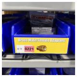Brass Male/female Adapters Blue Bin