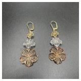 Atasay Kuyumculuk Sterling Silver Flower Earrings