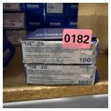 (2 Boxes) Fastenal 1/4"-20 Drop-in Anchors