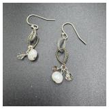 Silpada Sterling Silver Pearl Earrings - 2.7 Grams