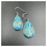 Lucas Lameth Sterling Silver Turquoise Earrings -