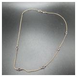 Sterling Silver Purple Amethyst Necklace - 5.3 Gra