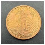 .999 Fine Copper Round Saint-gaudens Design