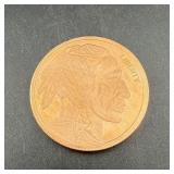 .999 Fine Copper Round Buffalo Nickel Design