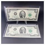 (2) 1976 $2 Federal Reserve Notes