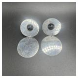 Sterling Silver Black Onyx Earrings - 29.9 Grams