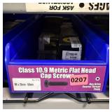 Class 10.9 Metric Flat Head Cap Screws Blue Bin