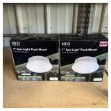 (2) 7-Inch Spin Light Flush Mount Lights
