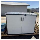 Suncast Stow-away Horizontal Outdoor Storage Shed;