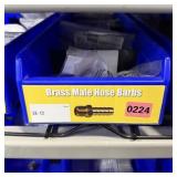Brass Male Hose Barbs Blue Bin