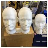 Assortment Of Foam Mannequin Heads