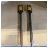 (2) Dewalt 12-inch Bull Point Chisels