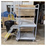 3 Tier Ladder Cart Rolling Utility Cart