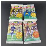 (4x Bid) 1990 Score Series 1 Nfl Football Pack