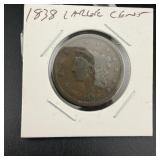 1838 large cent hi grade