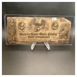 1841 Farmers Bank Bucks County $2 Obsolete Note