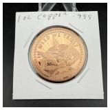 1oz COPPER " WEED" ROUND