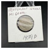 1939 Jefferson nickel hi grade