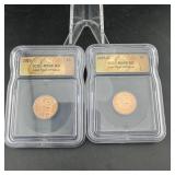 2025 Lincoln cent 2 coin ICG SET. LAST YEAR
