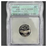 2004-s Icg Pr70 Dcam Peace Medal Type Nickel