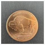 1 Oz .999 Copper Round