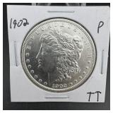 1902-p Morgan Silver Dollar