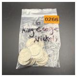 (16) King George V Canadian Nickels