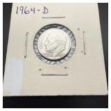 1964-d Silver Roosevelt Dime