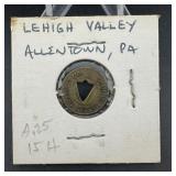 vintage LEHIGH VALLEY PA YRANSIT TOKEN