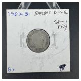 1902s Barber dime semt key