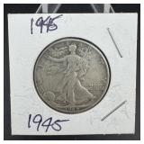 1945 Walking Liberty Silver Half Dollar