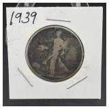 1939 Walking Liberty Silver Half Dollar